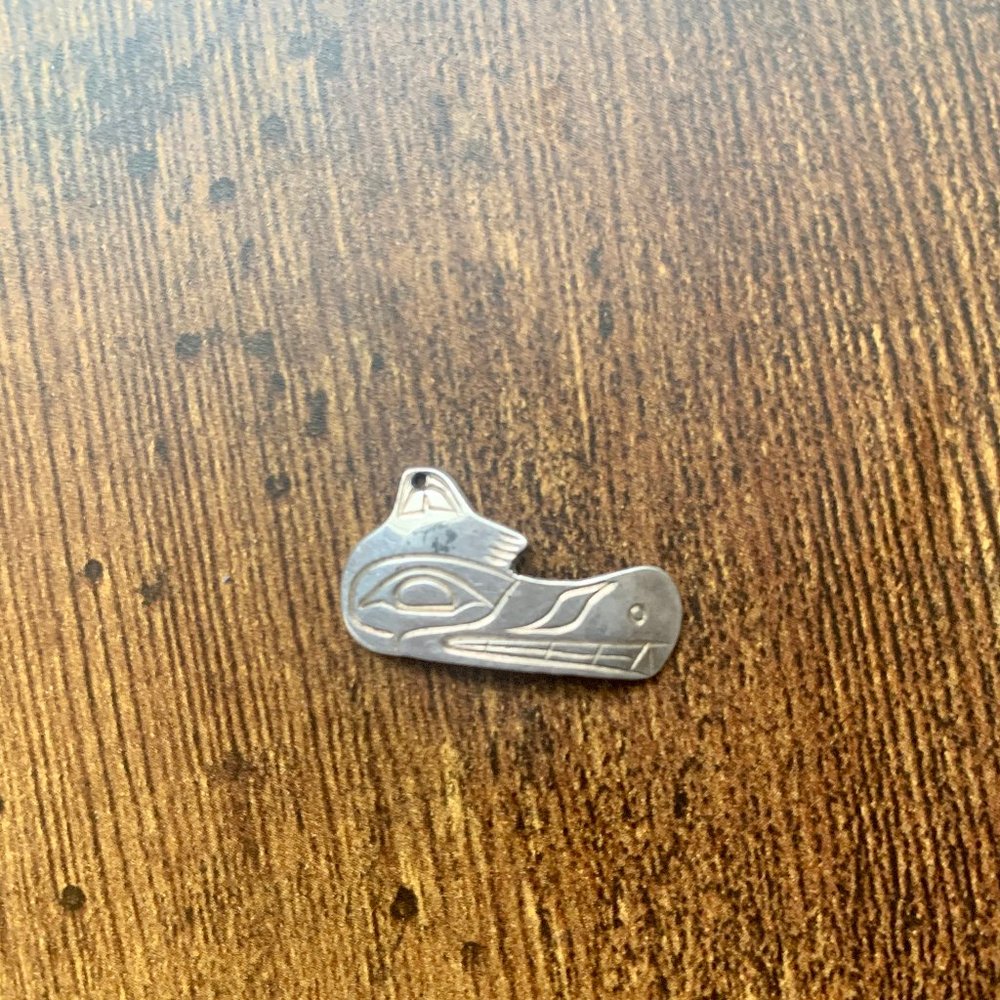 Native American Pendant Signed Jh - image 1